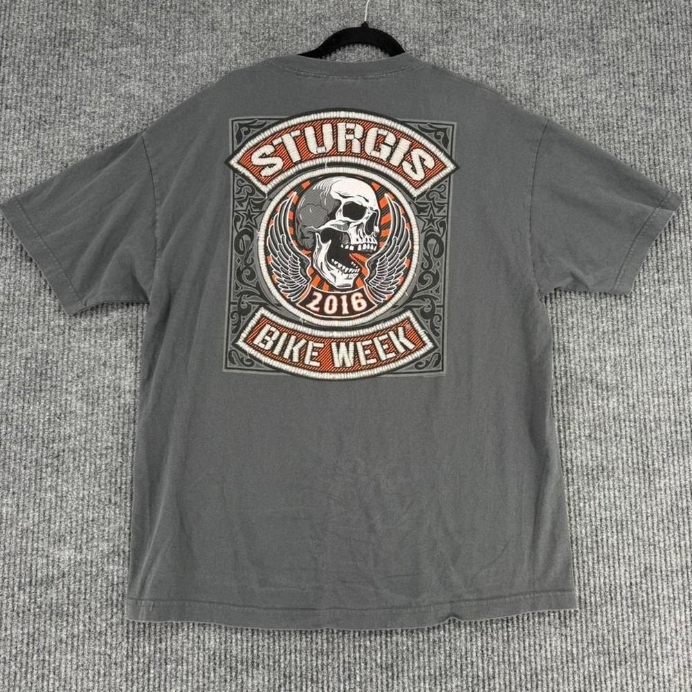 Sturgis Bike Week 2016 t shirt men's XL biker skull graphic grunge faded